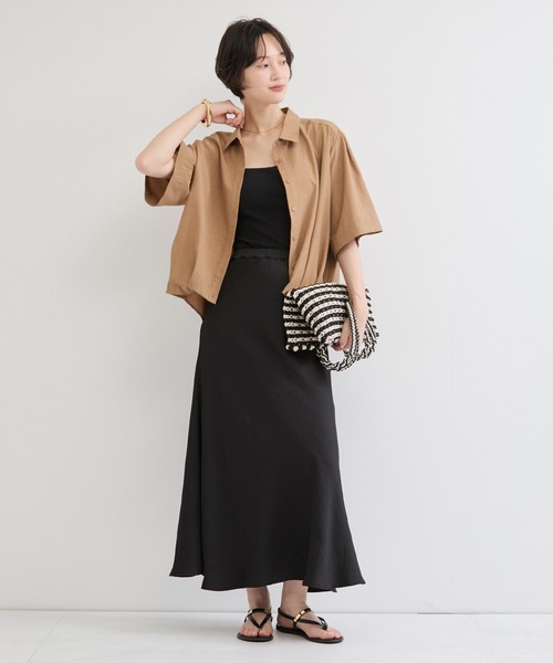 le cercle ADAM ET ROPE' リネンシャツ ブラウス シャツ 半袖