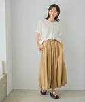 ワイドパンツ パンツ カノコスカーチョ レディースの詳細画像2