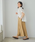 ワイドパンツ パンツ カノコスカーチョ レディースの詳細画像3
