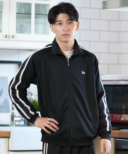 NEW ERA（ニューエラ） ジャージブルゾン L ブラック メンズ