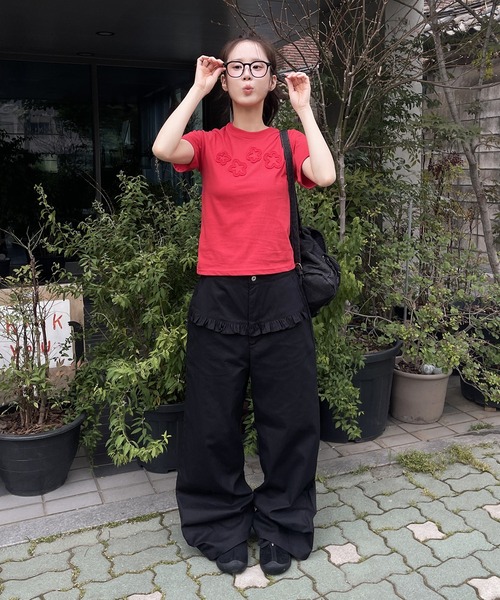 「UNE MANSION」 半袖Tシャツ FREE スカイブルー レディース_画像4