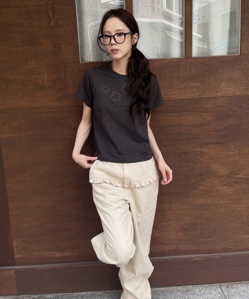 「UNE MANSION」 半袖Tシャツ FREE スカイブルー レディース_画像7
