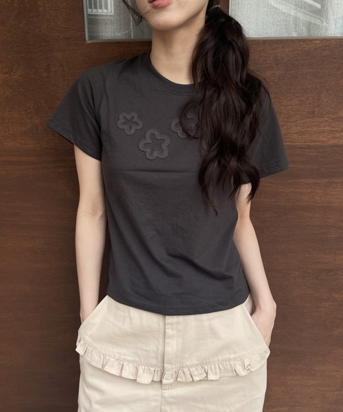 「UNE MANSION」 半袖Tシャツ FREE スカイブルー レディース_画像8