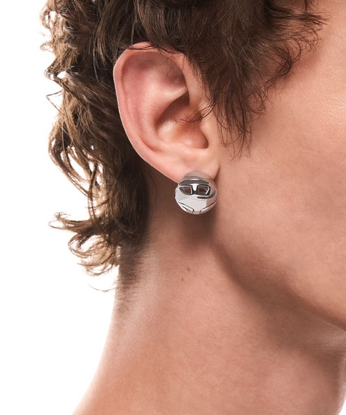 DIESEL 六角形ピアス シルバー DIESEL（ディーゼル） ピアス アクセサリー ユニセックス ピアス