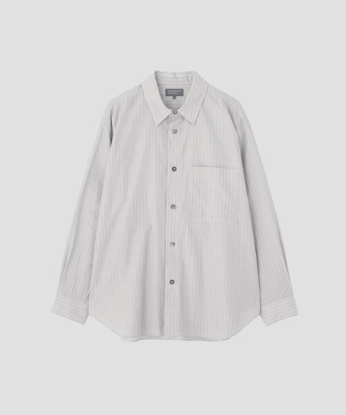 MARGARET HOWELL（マーガレットハウエル） シャツ COTTON SILK STRIPE