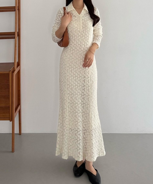 「callautia」 長袖ワンピース LARGE ブラック レディース_画像4