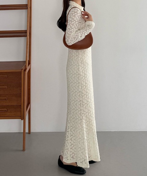 「callautia」 長袖ワンピース LARGE ブラック レディース_画像5
