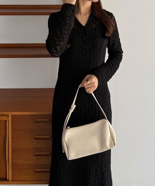 「callautia」 長袖ワンピース LARGE ブラック レディース_画像9