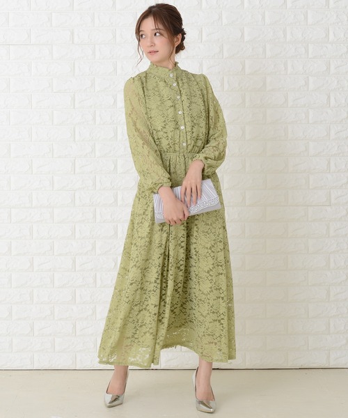 Lace Ladies（レースレディース） ドレス 総レース ウエスト切り替え