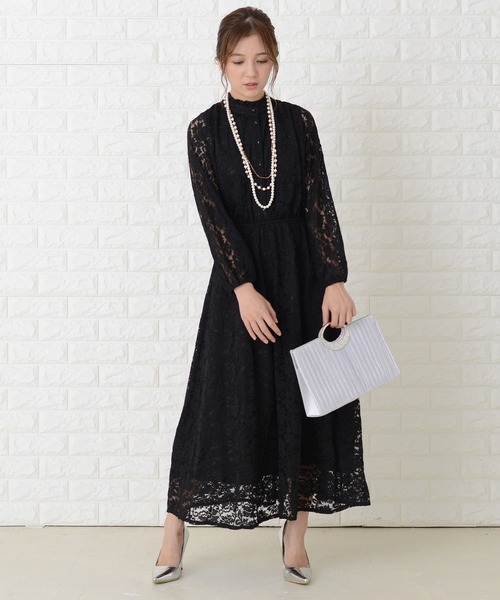 Lace Ladies（レースレディース） ドレス 総レース ウエスト切り替え