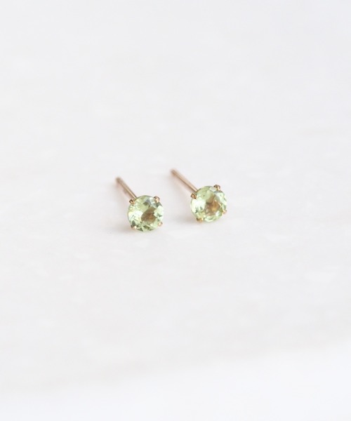 sowi ピアス K10 誕生石 天然石 スタッド ピアス 全8種類 レディース