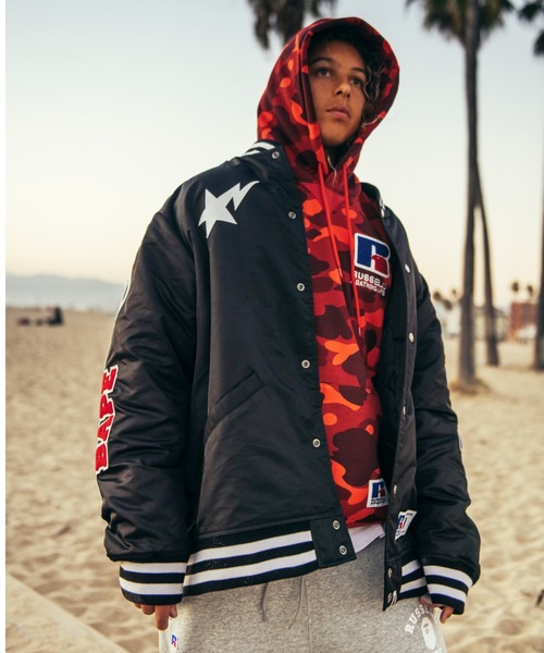 A BATHING APE（アベイシングエイプ） パンツ BAPE X RUSSELL COLLEGE 
