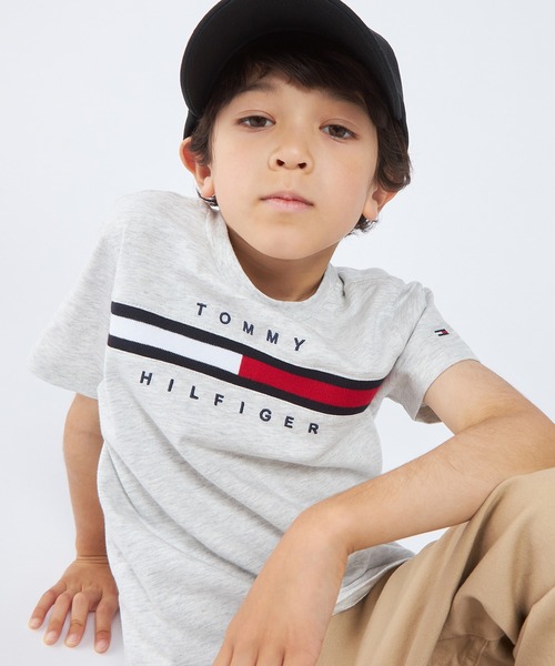 TOMMY HILFIGER tシャツ 「90~170cm展開」フラッグロゴTシャツ