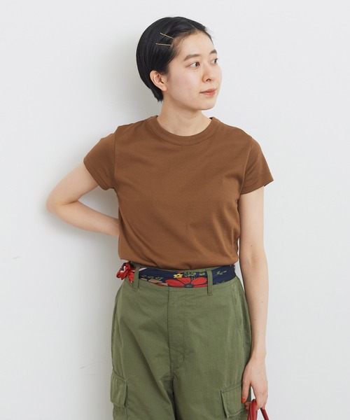 tシャツ 連シルフライスクルーネック半袖プルオーバー レディース