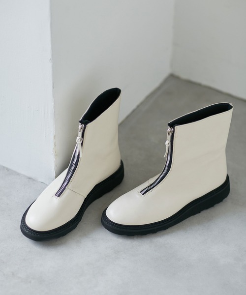 ブーツ CAMINANDO/TREK SOLE FRONT ZIP BOOTS :59278985:ZOZOTOWN 買い大人気 CAMINANDO チャンキーヒールニーハイブーツ36 ブーツ