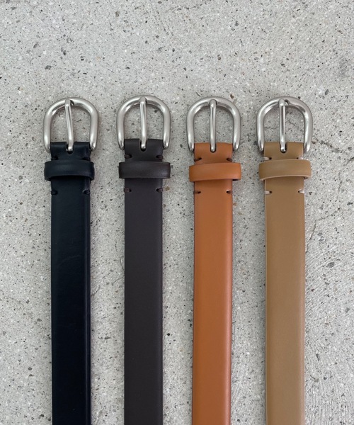 Didot.showroom ベルト リアルレザー ベーシック ステッチ入り