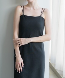 ボタニカル柄 キャミワンピース ロング 2連ストラップ ゆったり ボタニカル柄 キャミワンピース ロング 2連ストラップ ゆったり