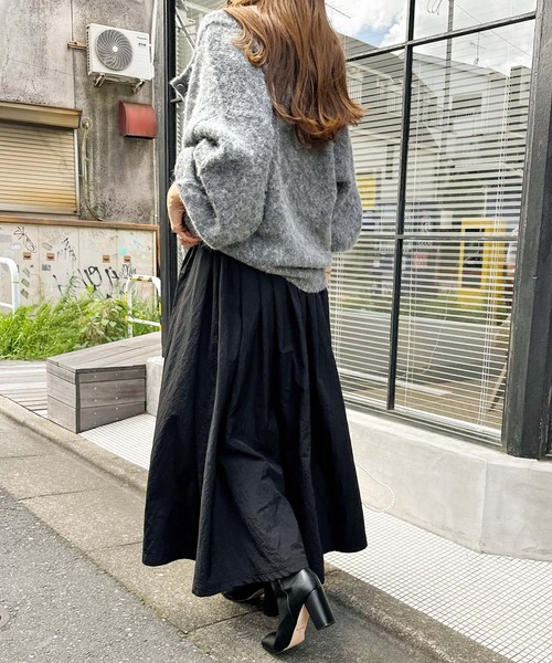andme（アンドミー） スカート ナイロンロング丈フレアスカート