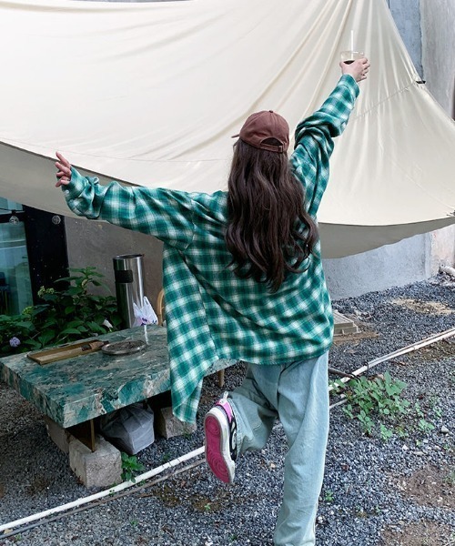 MGV（エムジーヴィー） シャツ ワンポイントロゴオンブレチェック