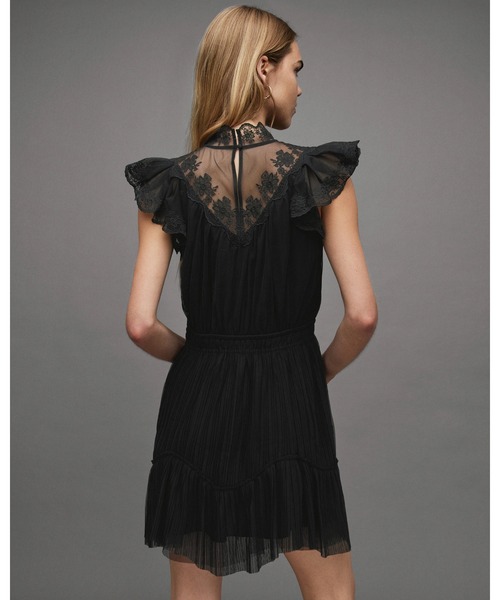 ワンピース TULLE DRESS ALLSAINTS ワンピース AZURA TULLE LACE DRESS | チュール