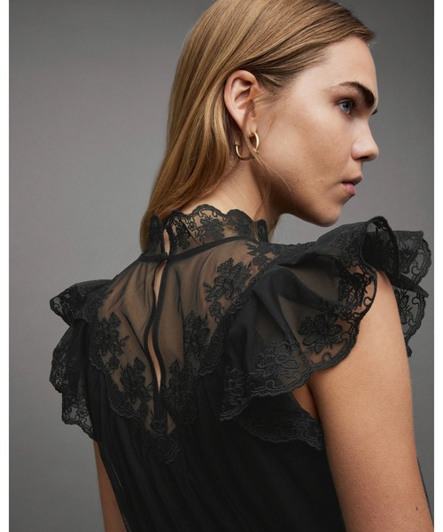 ALLSAINTS ワンピース AZURA TULLE LACE DRESS | チュール
