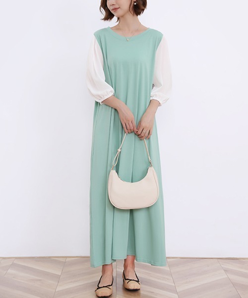 ワンピース 異素材MIXロングワンピース : ZOZOTOWN Yahoo!店 - 通販