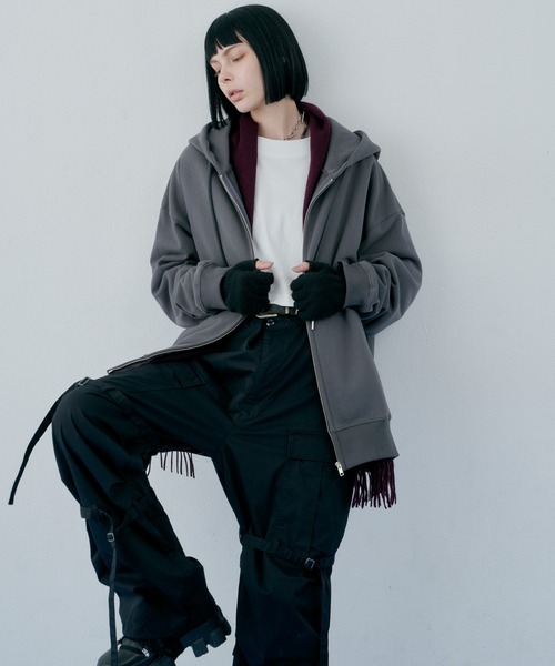 AIVER（アイバー） パーカー 岡本奇太郎×AIVER コラージュジップ