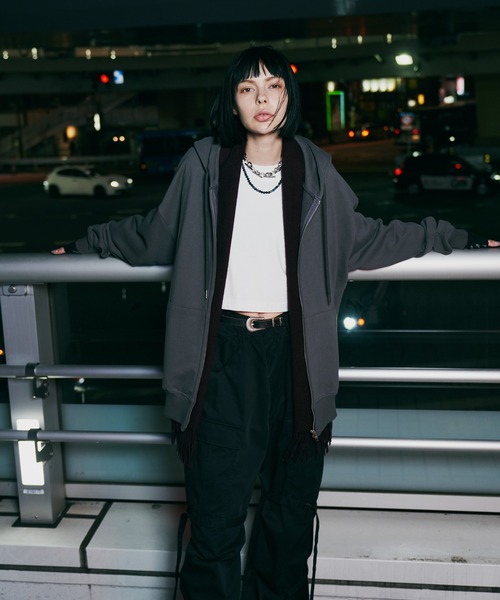 AIVER（アイバー） パーカー 岡本奇太郎×AIVER コラージュジップ