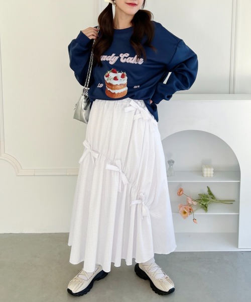 ハンドメイドギャザースカート　リネン混ギンガムチェック 播州織 綿麻 ギャザースカート（ ギンガムチェック ）リネン 麻