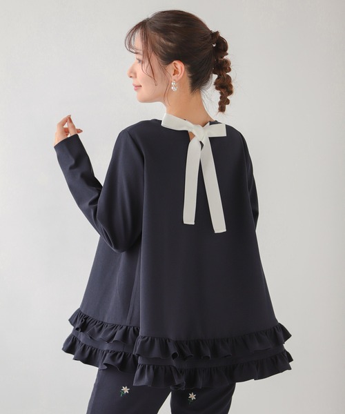 Fit more tシャツ 「ZOZO限定カラー」2段フリルバックリボンプル