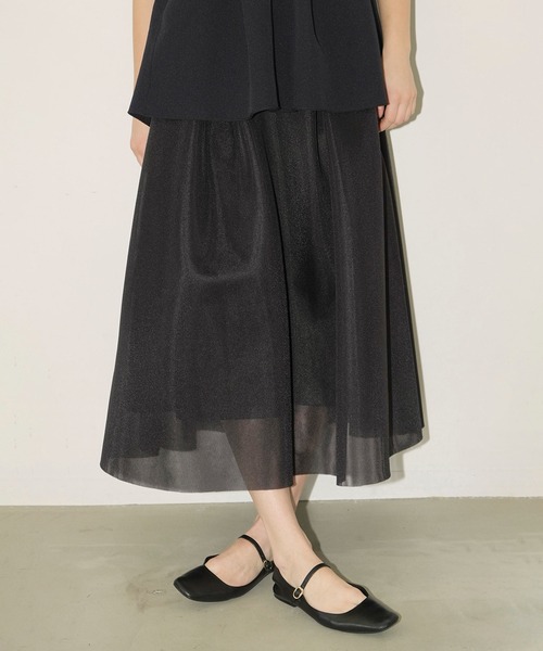 CLANE（クラネ） スカート SHEER RUSSELL VOLUME FLARE SKIRT