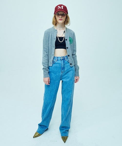 気質アップ Mardi Mercredi カーディガン CASHMERE BLENDED CARDIGAN ROUND トップス