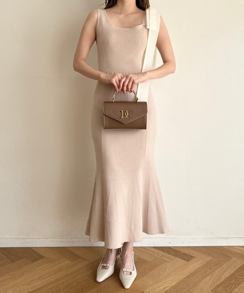 ショルダーリボンニットワンピース　DEICY DEICY ワンピース ショルダーリボンニットワンピース : ZOZOTOWN