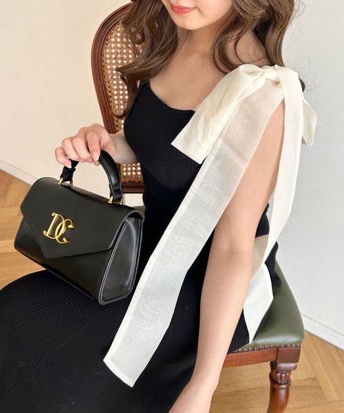 DEICY ワンピース ショルダーリボンニットワンピース : ZOZOTOWN