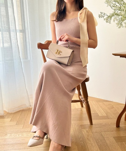 ショルダーリボンニットワンピース　DEICY DEICY ワンピース ショルダーリボンニットワンピース : ZOZOTOWN