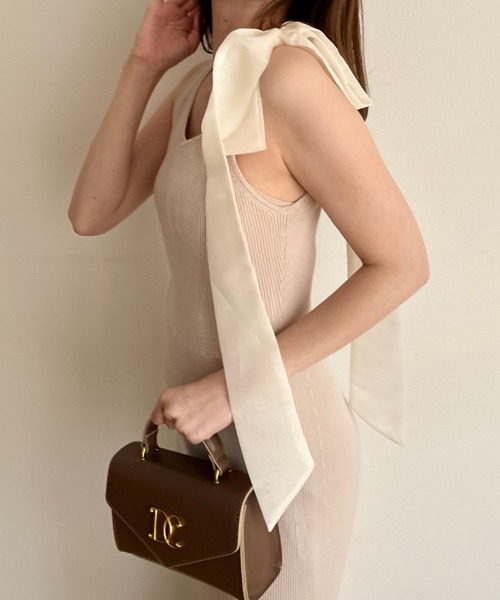 DEICY ワンピース ショルダーリボンニットワンピース : ZOZOTOWN