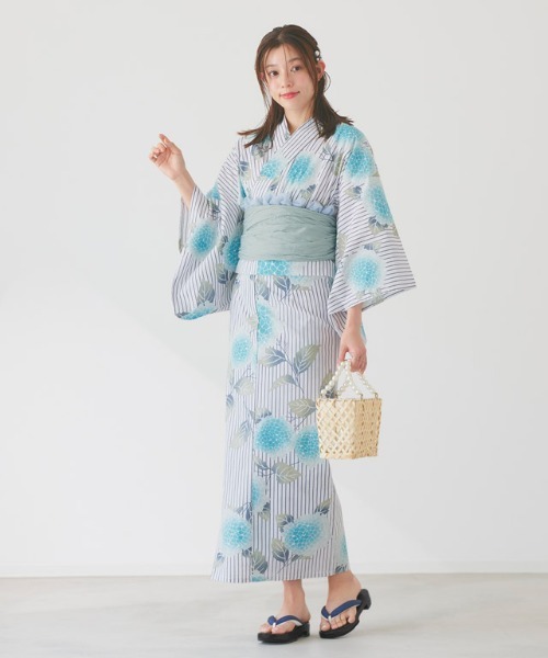 Pierrot（ピエロ） 浴衣 兵児帯セットセパレート浴衣 レディース