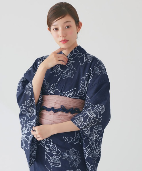 Pierrot（ピエロ） 浴衣 兵児帯セットセパレート浴衣 レディース