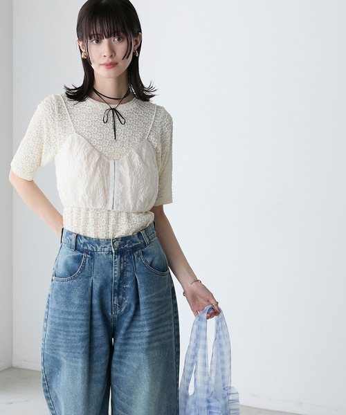 forksy.（フォルクシー） tシャツ 「forksy.」ジャガードコルセット 