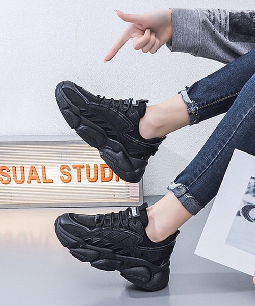 人気！  大人気 トミロゴLenka Lace-Up スニーカー Woman マルチカラー レザー プラットフォーム スニーカー