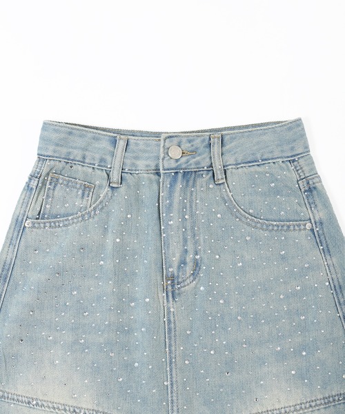 WC スカート ビジューデニムロングスカート : ZOZOTOWN Yahoo!店