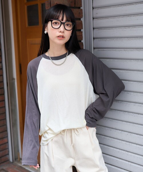 FREAK'S STORE tシャツ シアーラグランTシャツ レディース