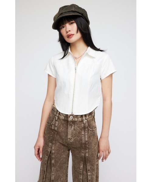 LAGUA GEM tシャツ COMPACT ZIP トップス レディース : ZOZOTOWN