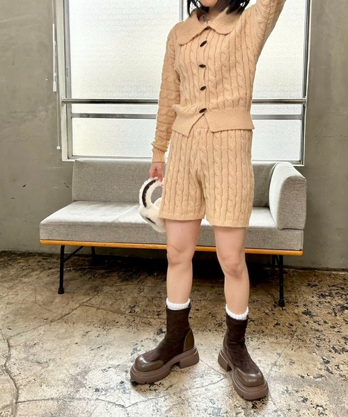 CIELE ケーブルニットセットアップ セットアップ ケーブルニットセットアップ レディース : ZOZOTOWN