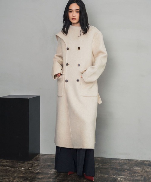 Na.e ノーカラーコート　ノーカラーマフラーコート nae. ナエ】 ノーカラー コート マフラーコート