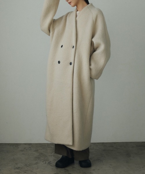 anuke（アンヌーク） コート アウター anuke Collarless Shaggy Coat 