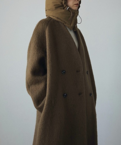 anuke（アンヌーク） コート アウター anuke Collarless Shaggy Coat