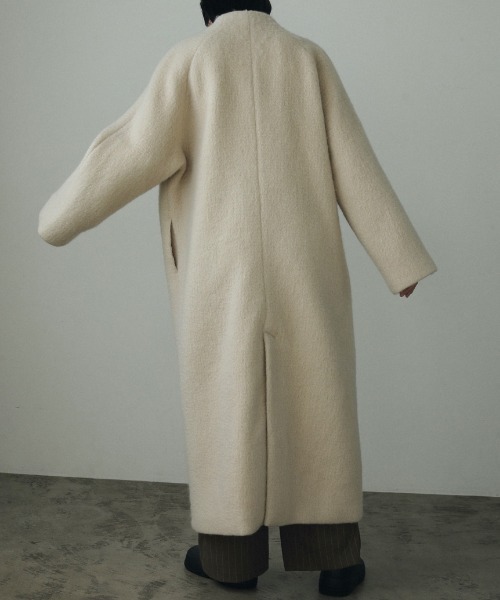 anuke（アンヌーク） コート アウター anuke Collarless Shaggy Coat 