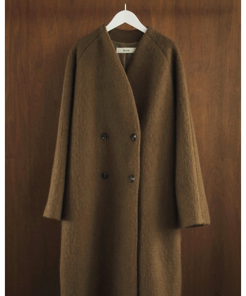anuke（アンヌーク） コート アウター anuke Collarless Shaggy Coat