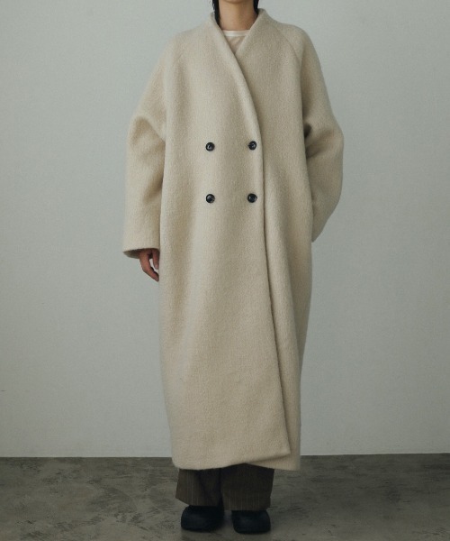 anuke（アンヌーク） コート アウター anuke Collarless Shaggy Coat 